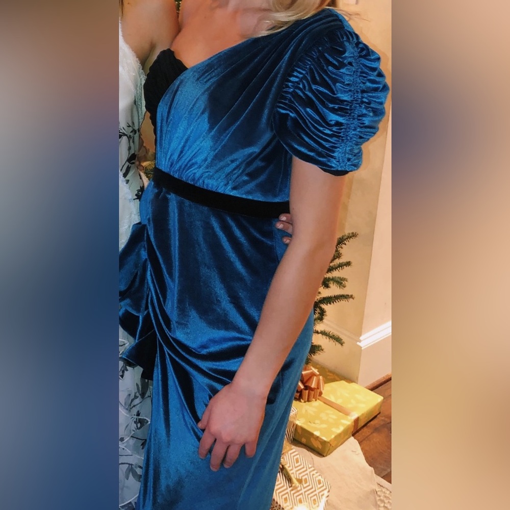 Self portrait velvet evening gown